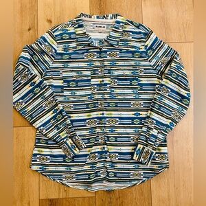 RANK 45 Shirt Cowgirl Patterned Button Down Western 90s Rodeo Aztec Size XXL